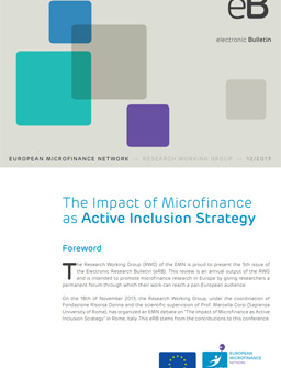 The impact of Microfinance as Active Inclusion Strategy cover
